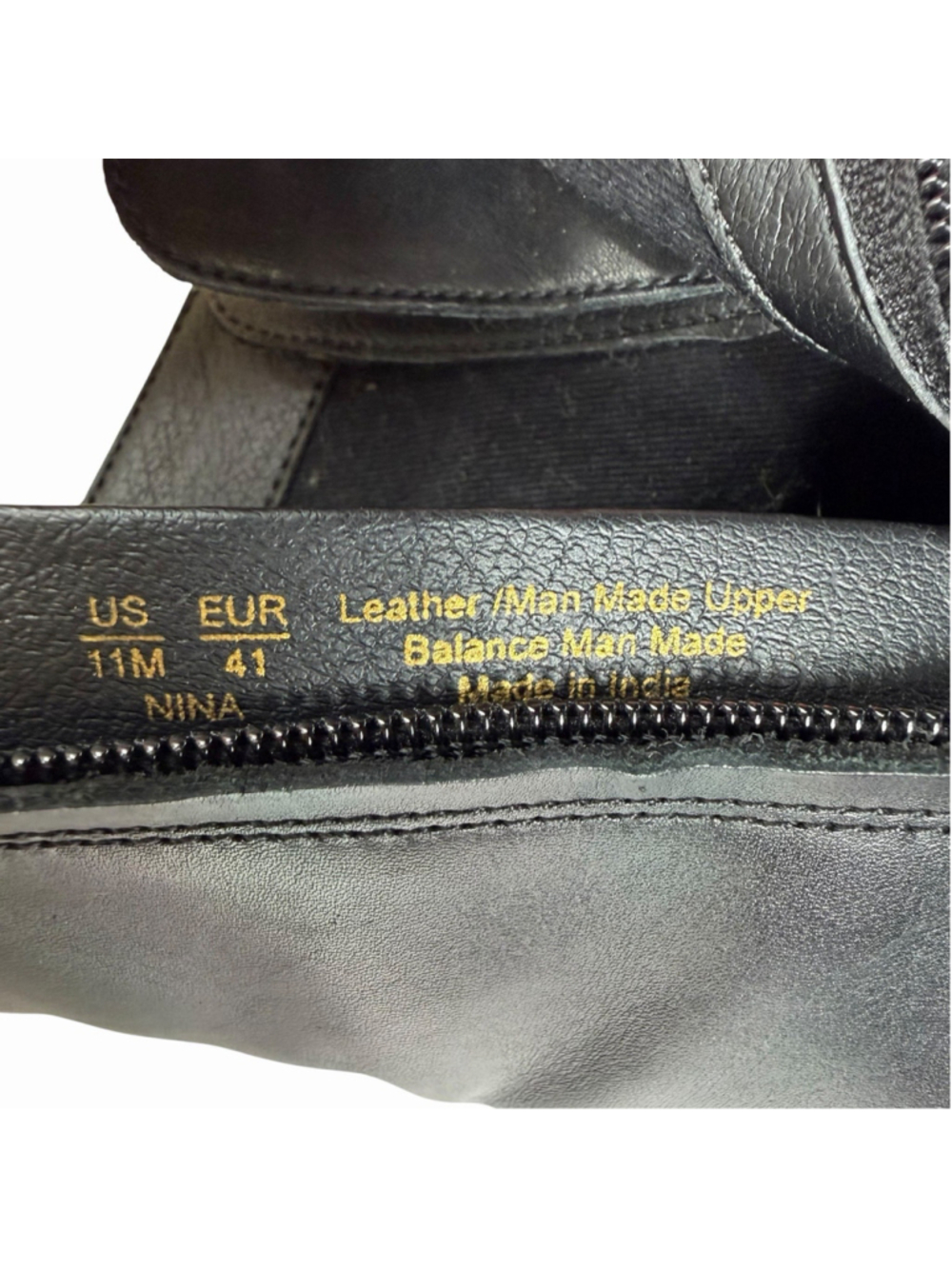 Sam Edelman Nina Black Leather Combat Boots Womens Size 11M - Picture 11 of 11